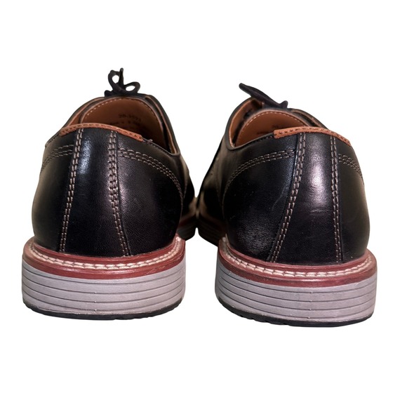 Johnston & Murphy TRUFOAM Oxford Mens 8.5M Black Good 20-3521 Leather Lace Up - Picture 3 of 7